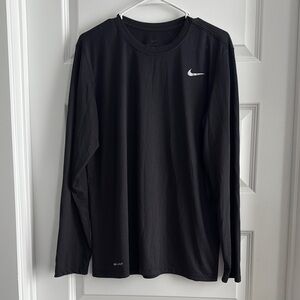 Nike Black Long Sleeve Tee with Dri-FIT Technology